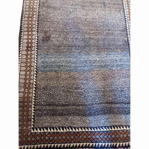 190 x 130 cm Old Persian Gabbeh Tribal Grey Rug - Rugmaster