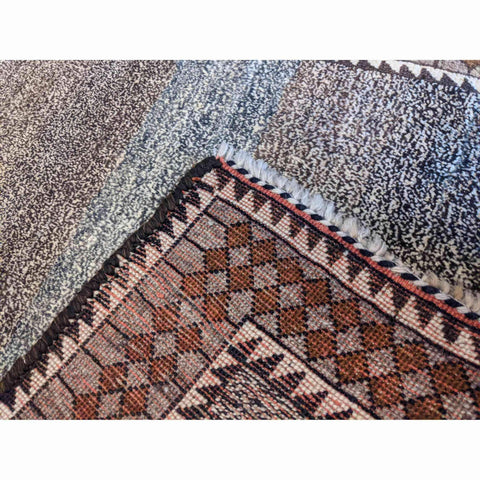 190 x 130 cm Old Persian Gabbeh Tribal Grey Rug - Rugoutlet