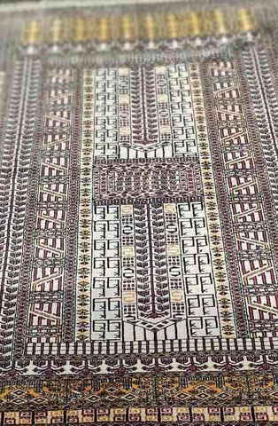 190 x 130 cm Pakistan Bukhara Hachloo design Traditional Yellow Rug - Rugoutlet