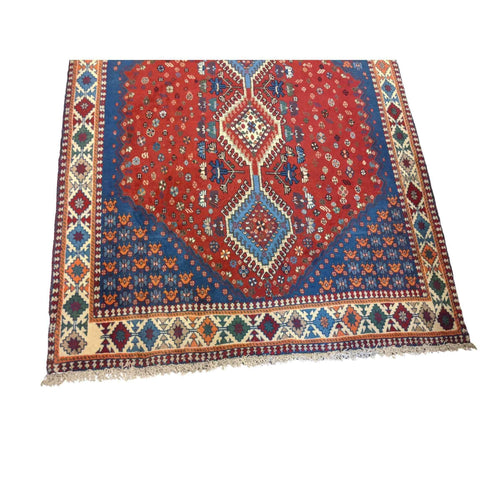 190 x 148 cm Persian Yalameh Tribal Red Rug - Rugmaster