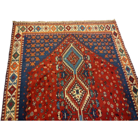 190 x 148 cm Persian Yalameh Tribal Red Rug - Rugoutlet