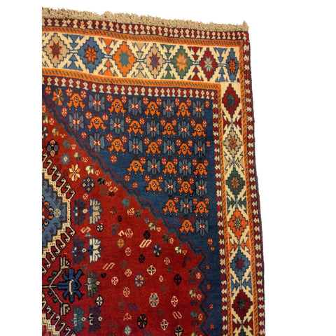 190 x 148 cm Persian Yalameh Tribal Red Rug - Rugoutlet