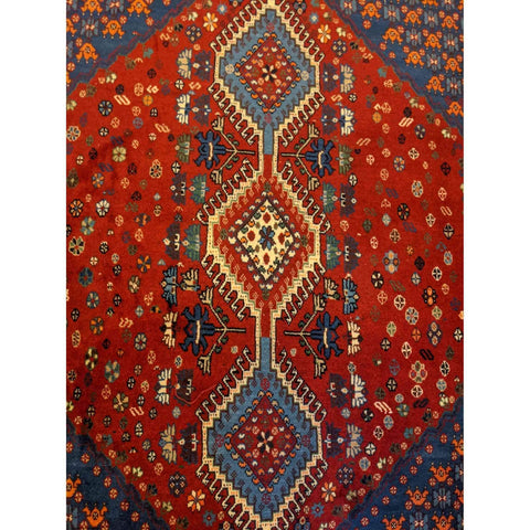190 x 148 cm Persian Yalameh Tribal Red Rug - Rugoutlet
