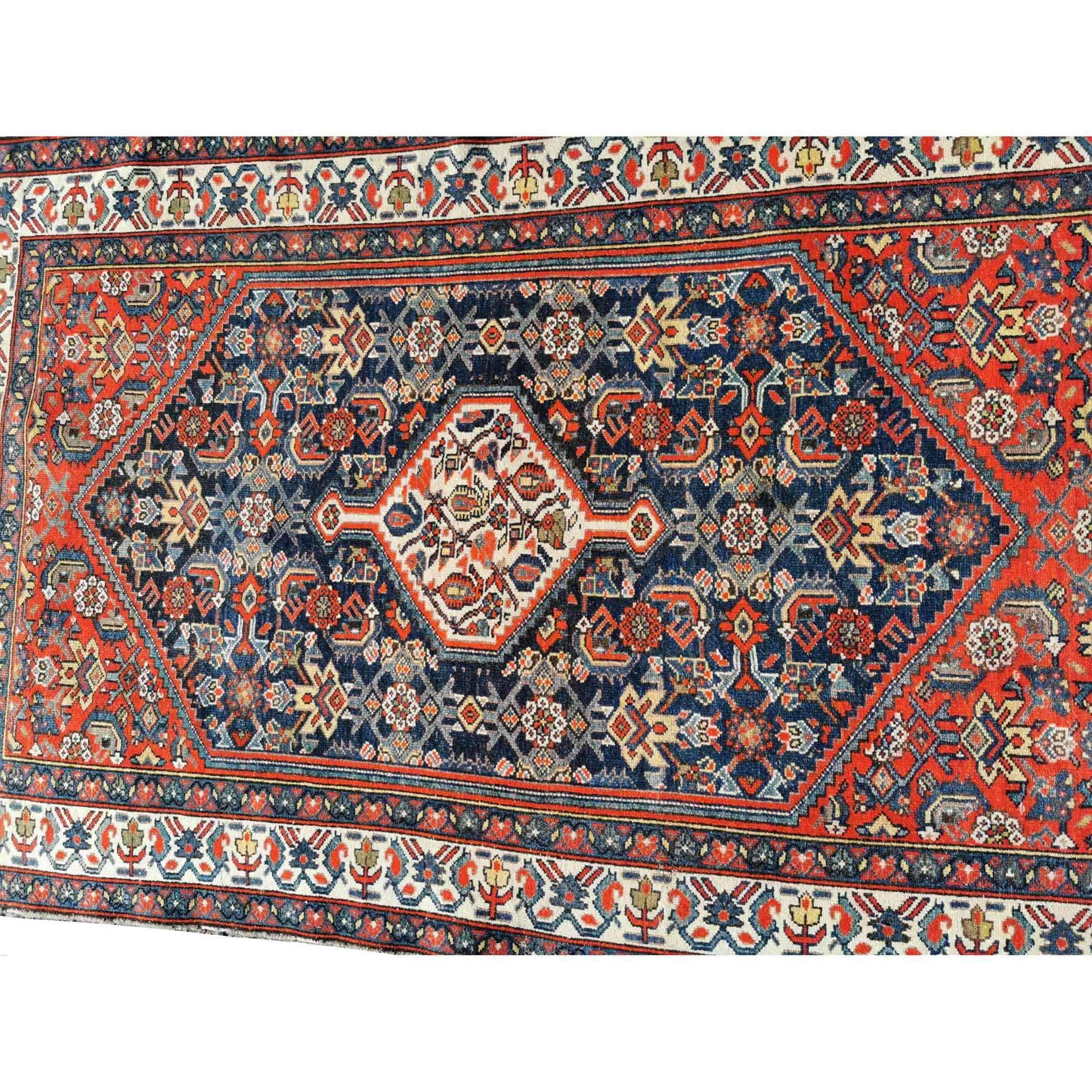 191 x 130 cm Old Persian Malayer Traditional Brown Rug - Rugmaster