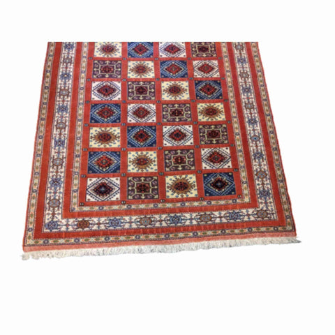 191 x 134 cm Sumak Tribal Red Rug - Rugoutlet
