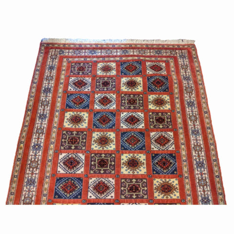191 x 134 cm Sumak Tribal Red Rug - Rugoutlet