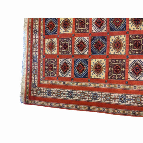 191 x 134 cm Sumak Tribal Red Rug - Rugoutlet