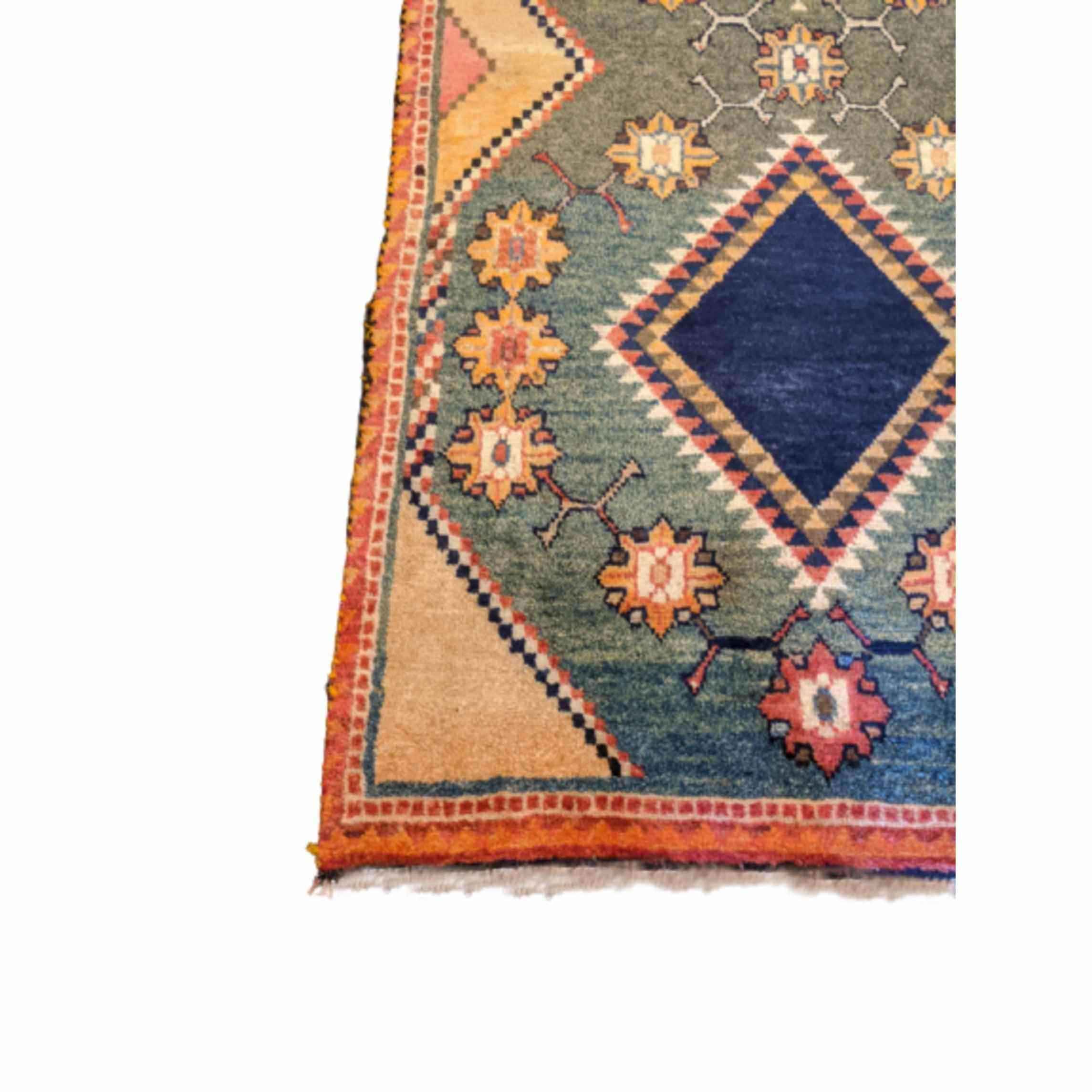 192 x 100 cm Persian Gabbeh Tribal Yellow Rug - Rugoutlet