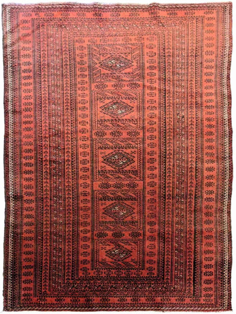 192 x 110 cm Fine Old Persian Baluch Traditional Red Rug - Rugoutlet