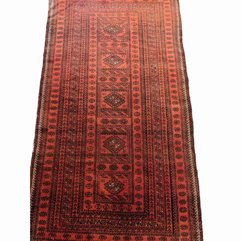 192 x 110 cm Fine Old Persian Baluch Traditional Red Rug - Rugmaster