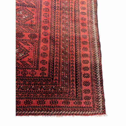 192 x 110 cm Fine Old Persian Baluch Traditional Red Rug - Rugoutlet