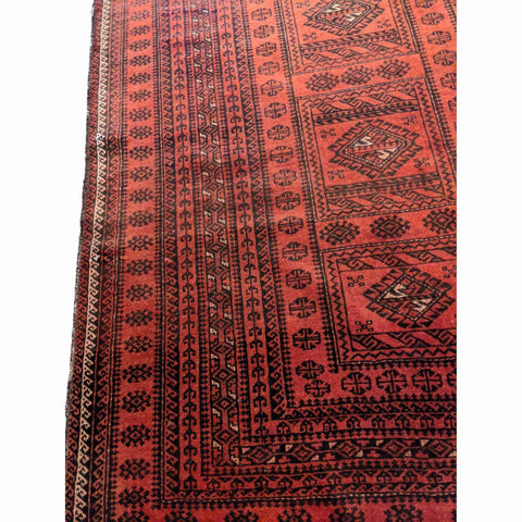192 x 110 cm Fine Old Persian Baluch Traditional Red Rug - Rugoutlet