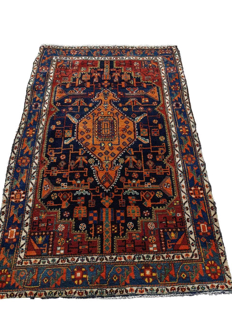 193 x 124 cm Old Tribal Qashqai Brown Rug - Rugoutlet
