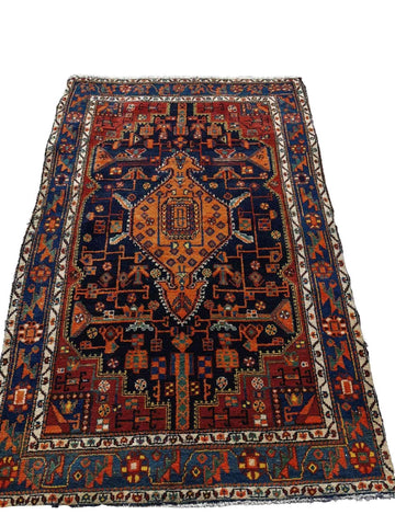193 x 124 cm Old Tribal Qashqai Brown Rug - Rugoutlet