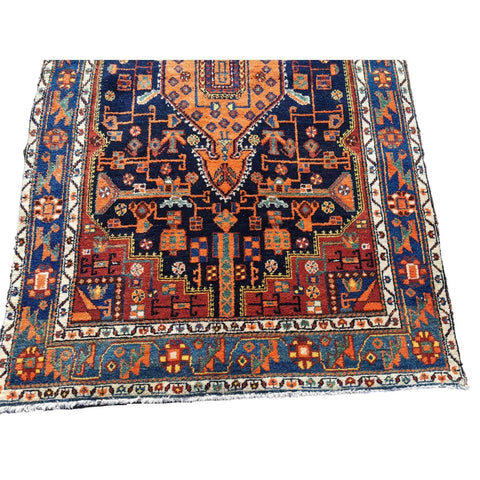 193 x 124 cm Old Tribal Qashqai Brown Rug - Rugoutlet