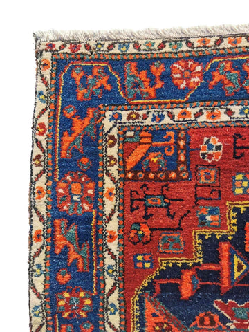 193 x 124 cm Old Tribal Qashqai Brown Rug - Rugoutlet