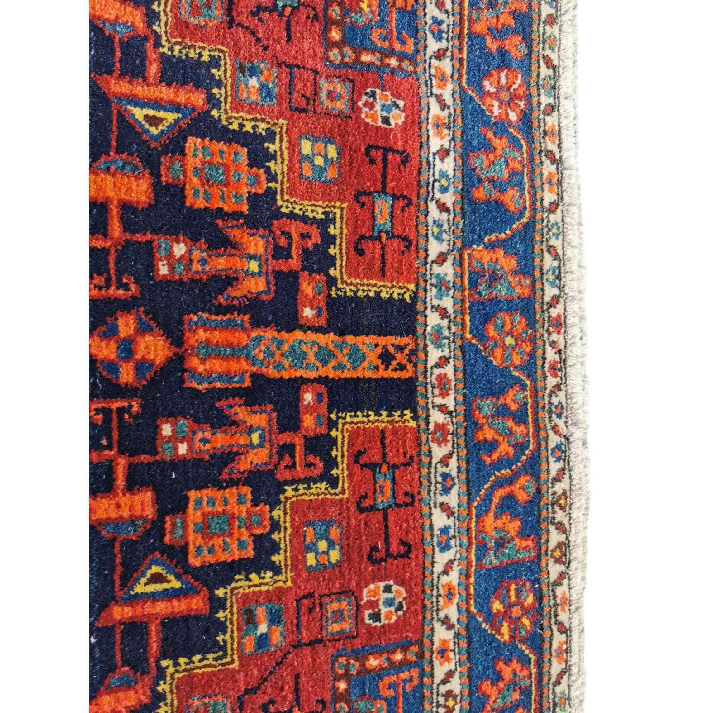 193 x 124 cm Old Tribal Qashqai Brown Rug - Rugmaster