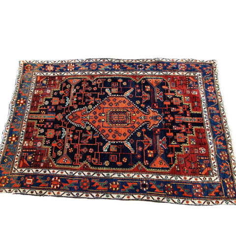 193 x 124 cm Old Tribal Qashqai Brown Rug - Rugoutlet