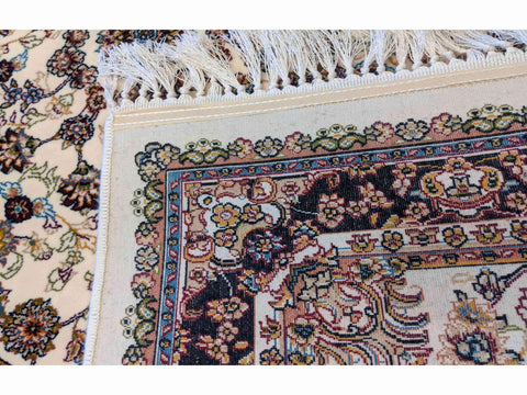 193 x 130 cm Tabriz Powerloom Traditional Brown Rug - Rugoutlet