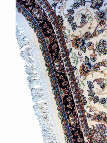 193 x 130 cm Tabriz Powerloom Traditional Brown Rug - Rugoutlet