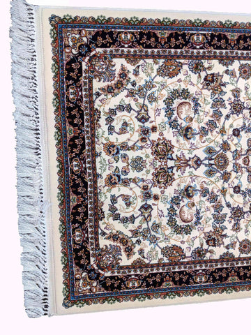 193 x 130 cm Tabriz Powerloom Traditional Brown Rug - Rugoutlet