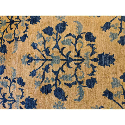 193 x 135 cm Modern Handmade Natural Dye Modern Yellow Rug - Rugmaster