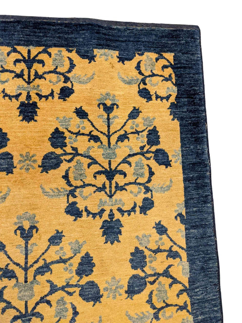 193 x 135 cm Modern Handmade Natural Dye Modern Yellow Rug - Rugmaster