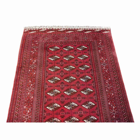 193 x 136 cm Turkaman Tribal Red Rug - Rugmaster
