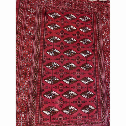 193 x 136 cm Turkaman Tribal Red Rug - Rugmaster