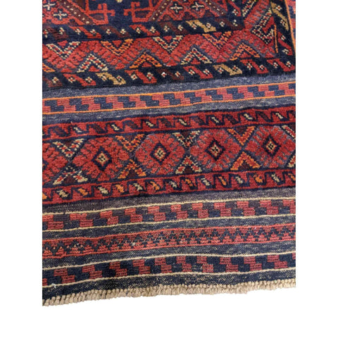 193 x 161 cm Mushwani Tribal Red Rug - Rugoutlet