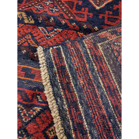 193 x 161 cm Mushwani Tribal Red Rug - Rugoutlet
