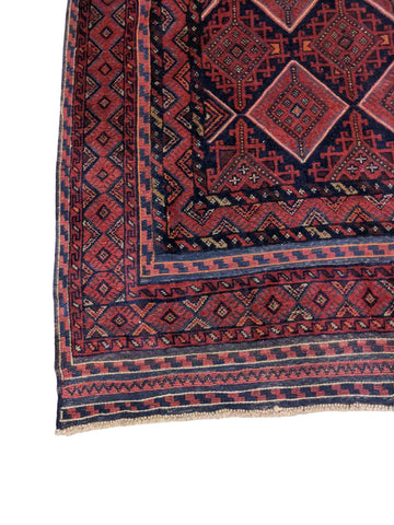 193 x 161 cm Mushwani Tribal Red Rug - Rugoutlet