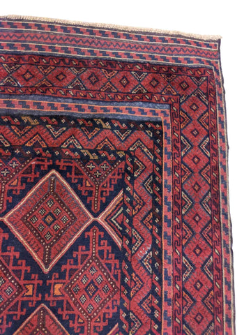 193 x 161 cm Mushwani Tribal Red Rug - Rugoutlet