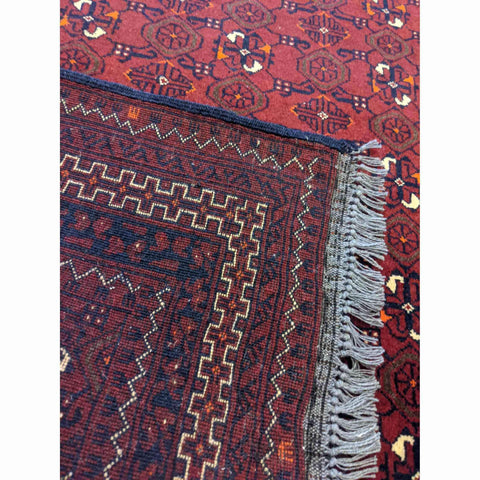 194 x 107 cm Afghan Khan Tribal Red Rug - Rugmaster