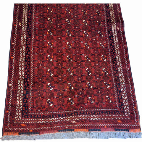 194 x 107 cm Afghan Khan Tribal Red Rug - Rugoutlet