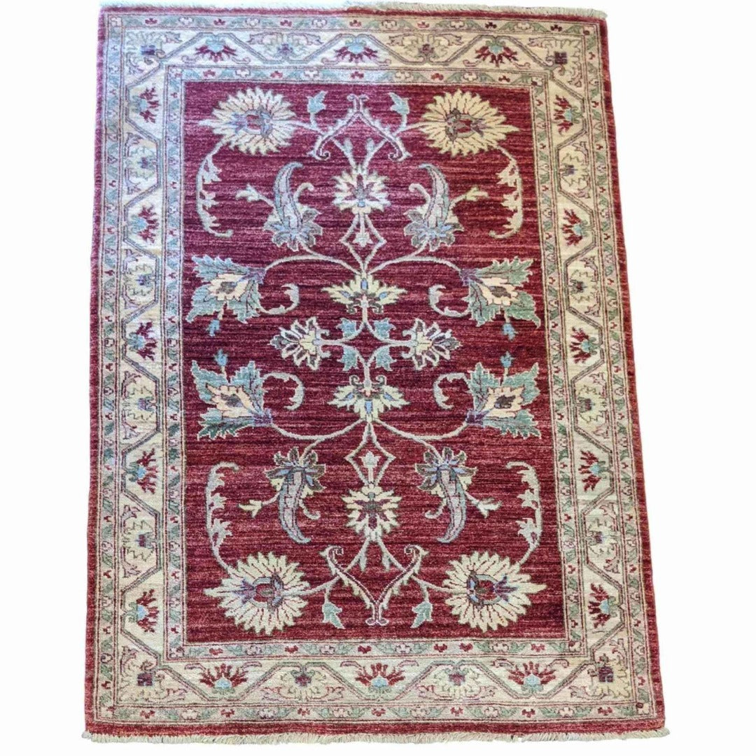 194 x 126 cm Ziegler Red Yellow Beige Rug - Rugoutlet