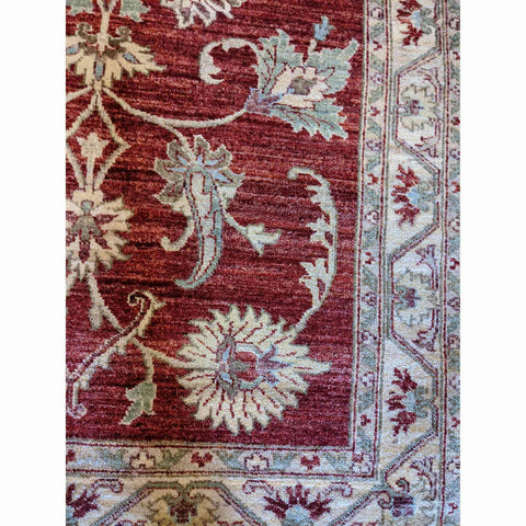 194 x 126 cm Ziegler Red Yellow Antique Beige Rug - Rugmaster