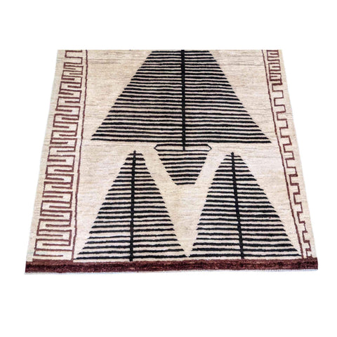 194 x 142 cm Modern Natural Dye Modern Beige Rug - Rugmaster