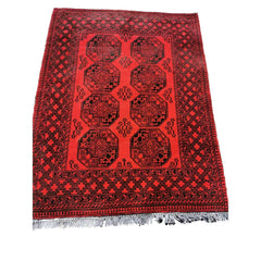 196 x 147 cm Afghan Handmade ghul Tribal Red Rug - Rugoutlet