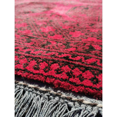 196 x 147 cm Afghan Handmade ghul Tribal Red Rug - Rugoutlet