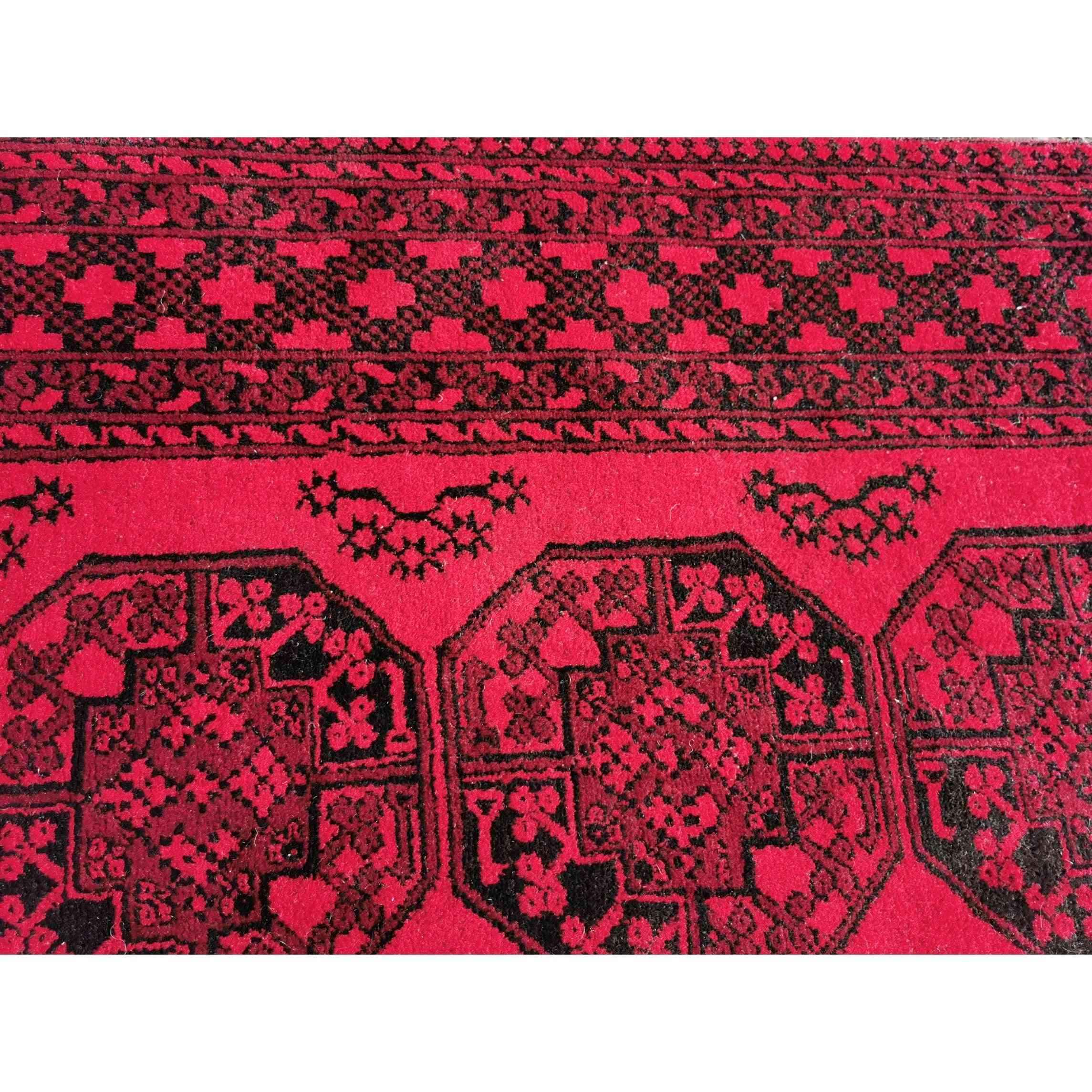 196 x 147 cm Afghan Handmade ghul Tribal Red Rug - Rugmaster