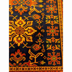 196 x 147 cm Afghan Natural Dye Tribal Orange Rug - Rugmaster