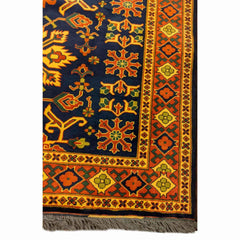 196 x 147 cm Afghan Natural Dye Tribal Orange Rug - Rugmaster
