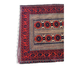 197 x 102 cm Persian Baluch Geometric Red Rug - Rugmaster