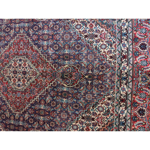 198 x 147 cm Persian Handmade Qum Traditional Red Rug - Rugmaster
