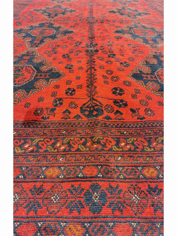 198 x 288 cm Afghan Khan Tribal Red Rug - Rugmaster