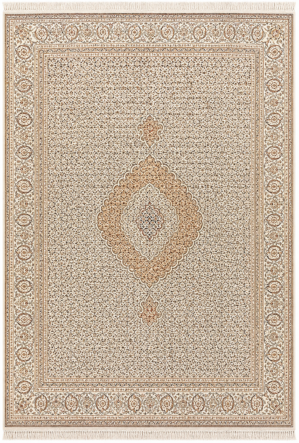Tabriz Floral Geometric Rug 300 x 200 cm (9.84 x 6.56 ft)