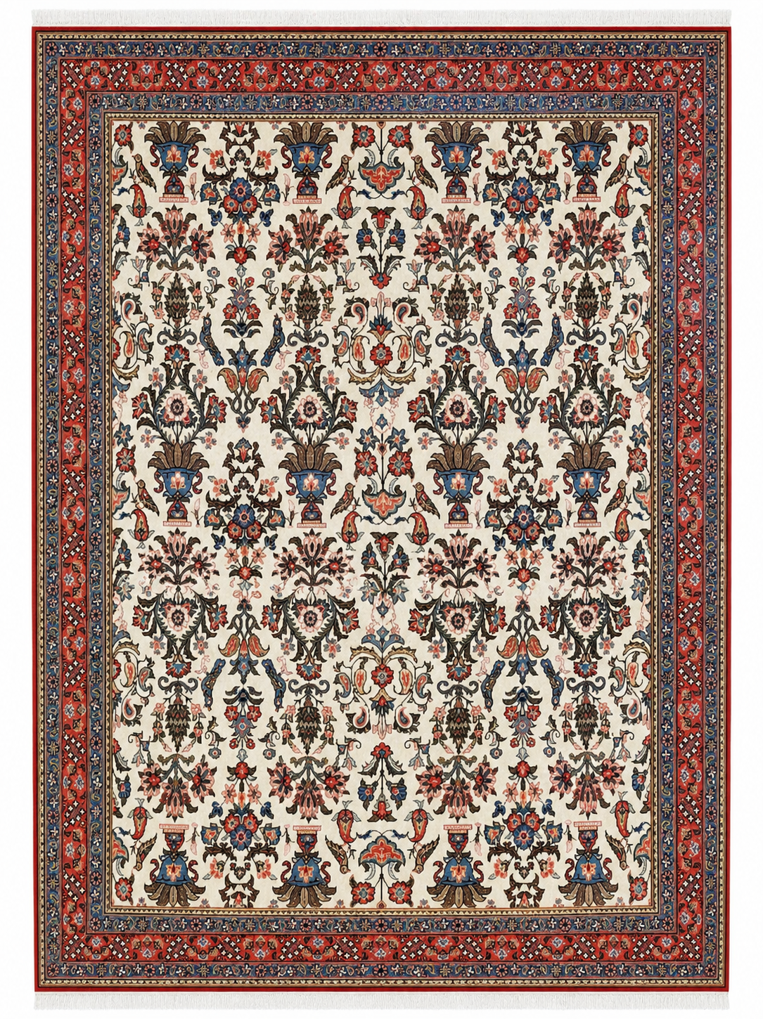 Persian Silk Qum Rug 210 x 140 cm (6.89 x 4.59 ft)