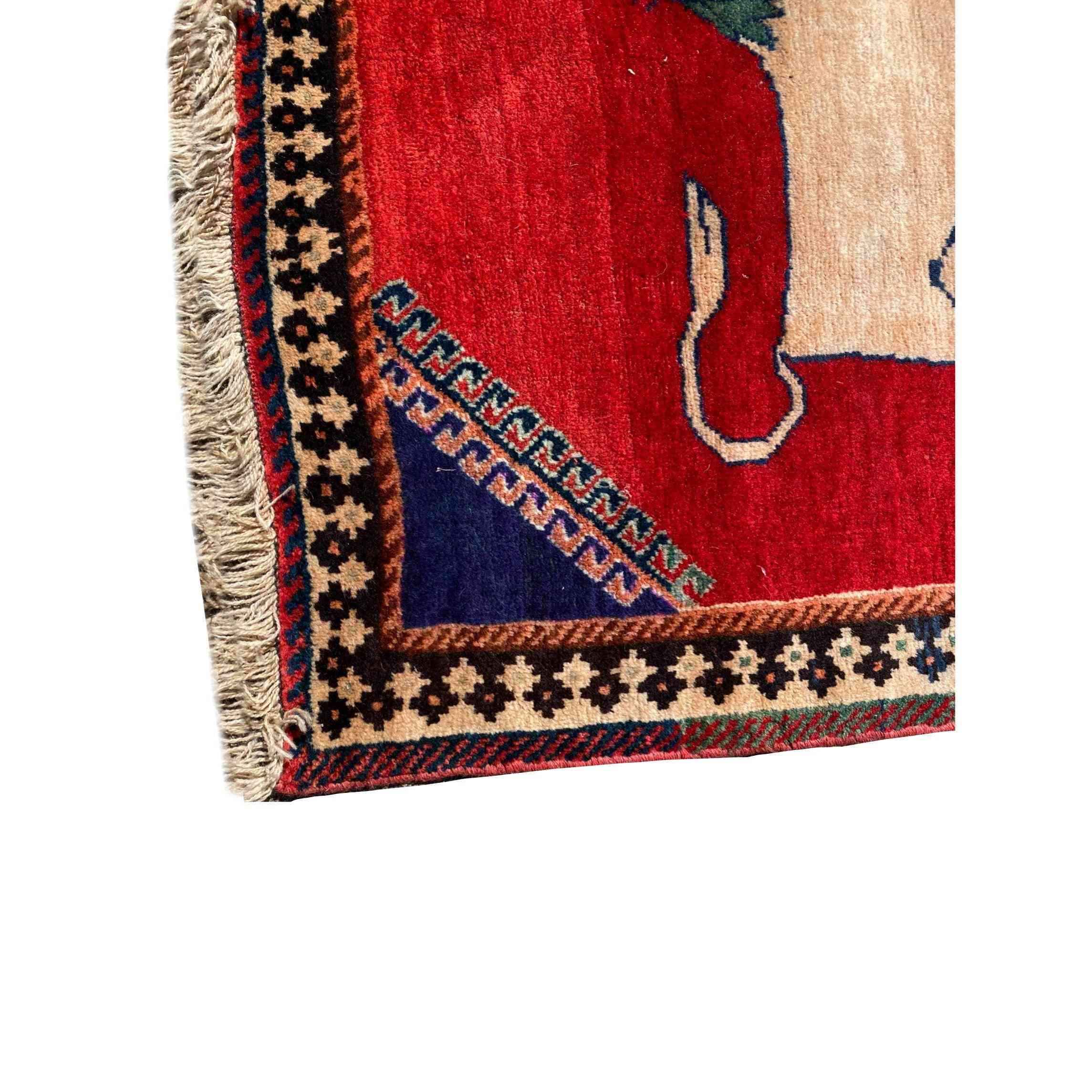200 x 100 cm Qashqai Tribal Red Rug - Rugmaster