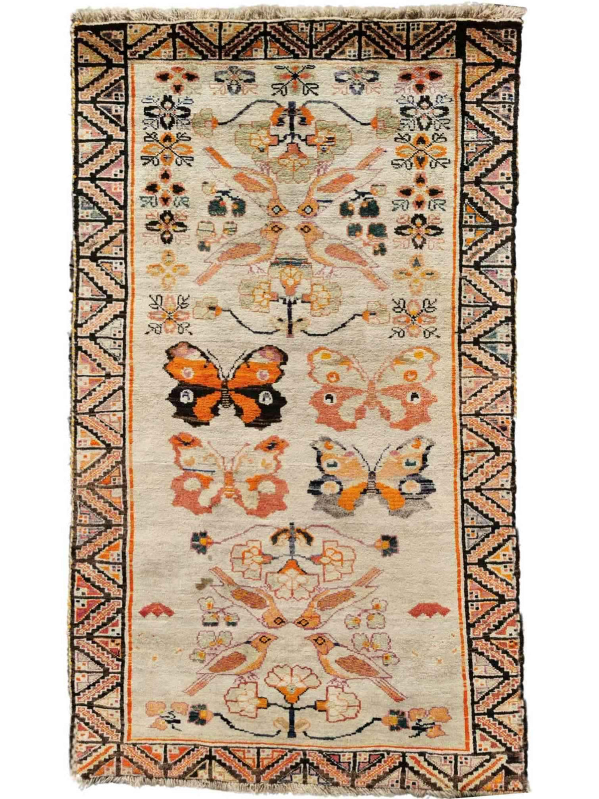 200 x 105 cm Qashqai Persian Tribal Brown Rug - Rugmaster